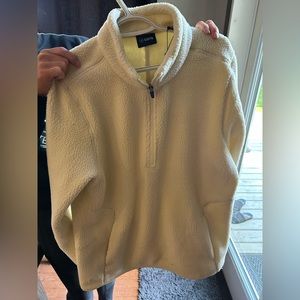 CUTS off white half zip Sherpa